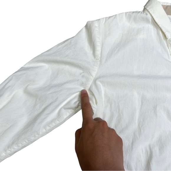 Burberry Brit Women shirt Button Down classic White Cotton Nova check Cuff M - Picture 13 of 13